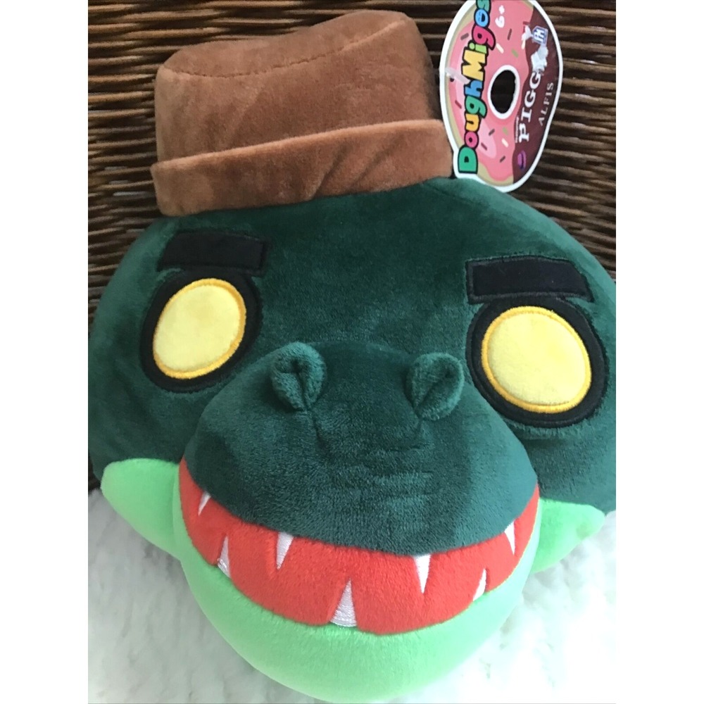 Doughmigos Stuffed Toy Piggy Plush Roblox Green Croc Alfis NWT Phat Mojo - Picture 5 of 5